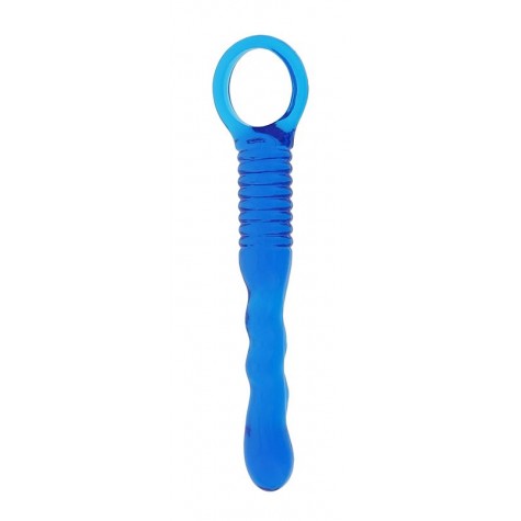 Голубой анальный стимулятор TAPERED ANAL ROD BLUE - 14,5 см.