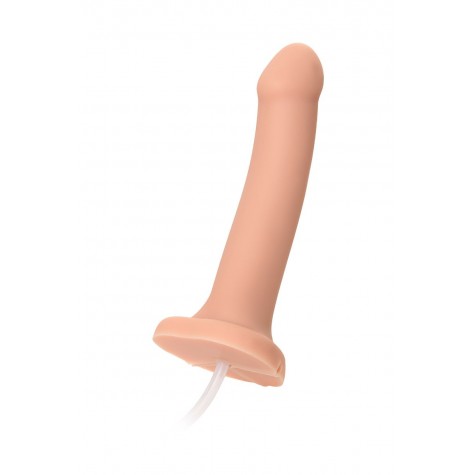 Телесный фаллос с имитацией эякуляции Silicon Cum Dildo L - 19,6 см.