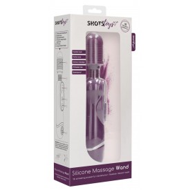 Фиолетовый универсальный массажер Silicone Massage Wand - 20 см.