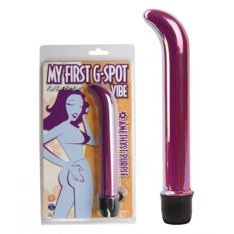 Фиолетовый вибратор для точки G My First G-Spot Vibe - 19 см.